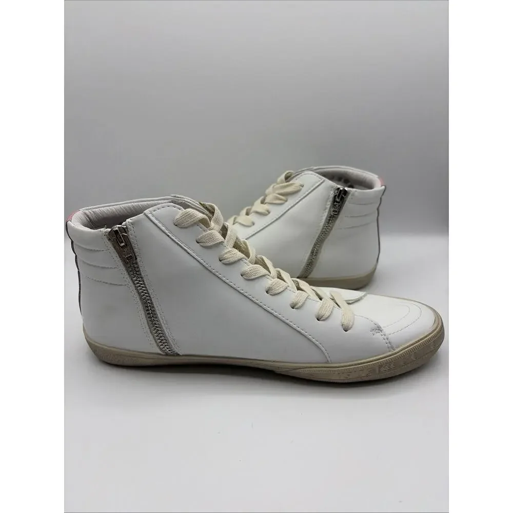 Golden Goose Limited Edition Pearl & Pink embellishments High Top Sz 41 EUR